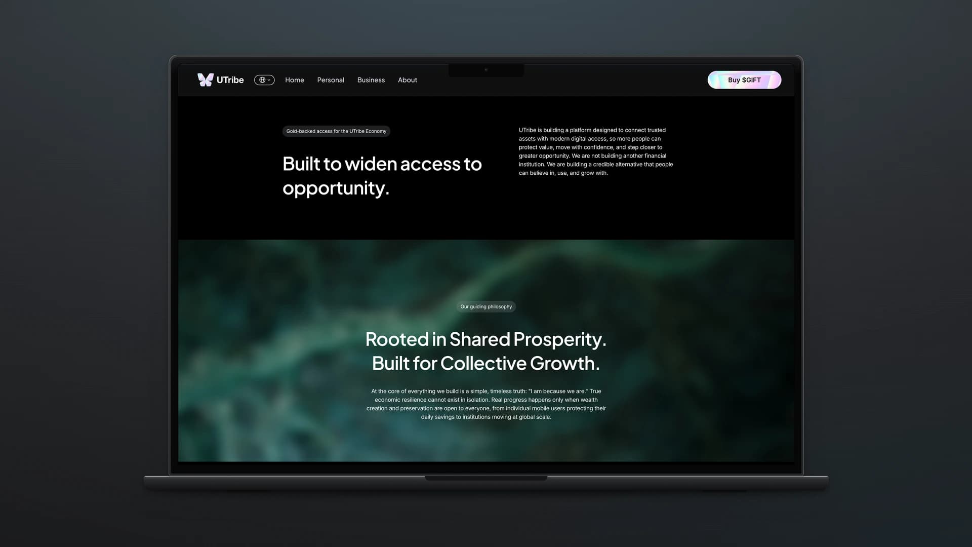 UTribe Website showcase